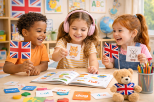 Entenda as principais diferenças entre aprender inglês na escola e em cursos externos e descubra qual abordagem é mais adequada para crianças.
