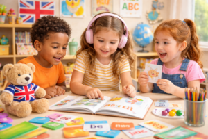 Descubra como aprender inglês desde a infância contribui para o desenvolvimento cognitivo, a comunicação e a forma de pensar das crianças.
