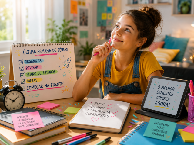 Última semana de férias: como voltar aos estudos sem ansiedade e começar o semestre na frente